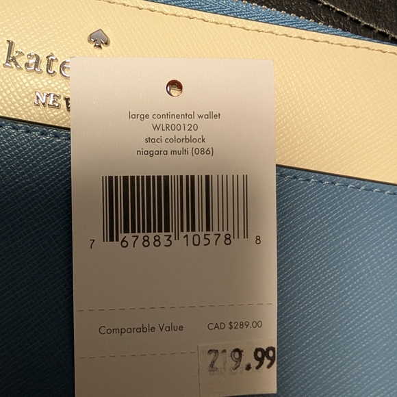 Kate Spade Staci Colorblock Large Continental Wallet Niagara Multi (New) - Picture 2 of 11
